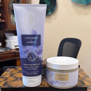 Bath & Body Works Lavender Vanilla Body Wash & Scrub